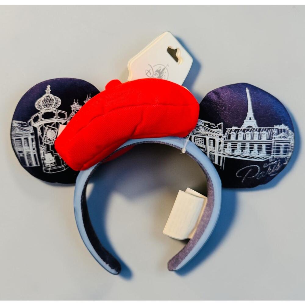 Disney Parks EPCOT France Pavilion Minnie Ears Headband Paris Beret NWT